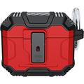 ELEHOLD AirPods Case for AirPods 3rd Gen 2021 Secure Lock Clip Full-Body Hard Shell Rugged Anti-Drop Shockproof Protective Case with Carabiner for Apple AirPods 3rd Gen 2021 Red