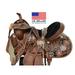 Barrel Saddle Western Show Trail Horse Pleasure Pleasure Tooled Leather Tack 15 16 17 18 Headstall Breast Collar Reins | Free Shipping