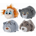 Jungle Book Movie Disney Collectible Cartoon Stackable Stuffed Animal Plush Figure Baloo - King Louie - Bagheera - Raksha (Collector Toy Set Of 4)