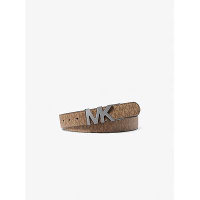 Michael Kors Reversible Logo Buckle Belt Natural One Size