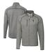 Men's Cutter & Buck Heather Gray Atlanta Falcons Throwback Logo Mainsail Sweater-Knit Big Tall Full-Zip Pullover Jacket
