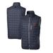 Men's Cutter & Buck Heather Navy Chicago Bears Throwback Logo Big Tall Rainier PrimaLoft Eco Insulated Full-Zip Puffer Vest