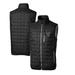 Men's Cutter & Buck Black Atlanta Falcons Throwback Logo Big Tall Rainier PrimaLoft Eco Insulated Full-Zip Puffer Vest