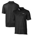 Men's Cutter & Buck Black New York Jets Micro Floral Stretch Polo