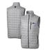 Men's Cutter & Buck Gray Seattle Seahawks Throwback Logo Rainier PrimaLoft Eco Insulated Full-Zip Puffer Vest