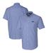 Men's Cutter & Buck Powder Blue Seattle Seahawks Throwback Logo Stretch Oxford Button-Down Short Sleeve Shirt