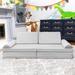 Jaxx Playscape Deluxe Plush Velvet 6 Piece Modular Couch/Playset in Gray | 21 H x 66 W x 30 D in | Wayfair 19394405