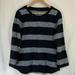 J. Crew Tops | J Crew Striped Crewneck Tee In Black/Grey Stripe | Color: Black/Gray | Size: M