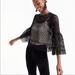 J. Crew Tops | J. Crew Bell Sleeve Cropped Daisy Lace Top With Camisole | Color: Black/Pink | Size: 6