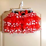 Disney Costumes | Disney Girl's Osfm Minnie Mouse Tutu | Color: Red/White | Size: Osg