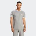 T-Shirt ADIDAS ORIGINALS "3-STRIPES TEE" Gr. L, grau (medium grey heather) Herren Shirts T-Shirts