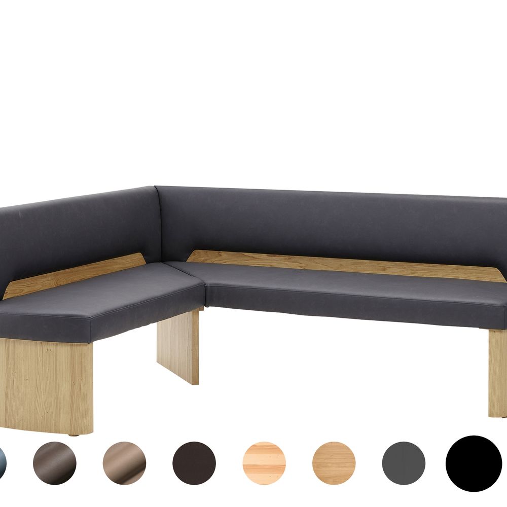 Schösswender »Ontario« 300 Eckbank Variante B 162/202 cm / Gavin 03 beige / Kernbuche natur, Variante B Image