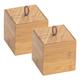 2er-Pack Bambus Box »Terra S« mit Deckel braun, Wenko