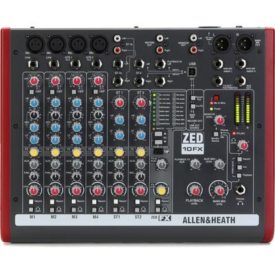 Allen & Heath ZED-10FX 10-channel Mixer with USB Audio Interface and Effects