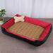 Tucker Murphy Pet™ Bombalier Bolster Dog Bed Cotton in Red/Black | 6 H x 17.7 W x 11.8 D in | Wayfair A3F2DECA8C834F899A27577ACC8BD1A1