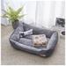 Tucker Murphy Pet™ Candy Color Dog Kennel Pet Kennel Pet Dog Bed Cotton in Gray | Medium (6" H x 27.5" W x 21.5" D) | Wayfair