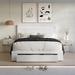 Mercer41 Gouker Tufted Storage Platform Bed Upholstered/Velvet in Gray/White/Black | 57 H x 47 W x 76 D in | Wayfair