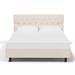 Latitude Run® Tufted Platform Bed Upholstered/Polyester/Linen | 43 H x 74 W x 87 D in | Wayfair 3FCD55E05703452C9E44DFD1D48A7660
