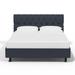 Latitude Run® Tufted Platform Bed Upholstered/Polyester/Linen | 43 H x 74 W x 87 D in | Wayfair 2630D05EBDD340308FEEE768328EC52F