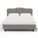 Red Barrel Studio® Tufted Platform Bed Upholstered/Polyester/Linen | 41 H x 74 W x 87 D in | Wayfair D99CE1EB3F4546D1B864458041976B8C