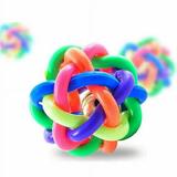 Dog Rope Chew Toys Tough Strong Knot Ball Pet Puppy Rubber Teething Squeaky - Medium