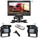 Bileeko RV Rear View Camera Monitor System 7 inch with 2 Night Vision Rearview Camera for Truck Trailers Bus
