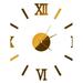 3D Wall Clock Roman Numerals Mirror DIY Decoration Stickers for Modern Art Home Room Decors