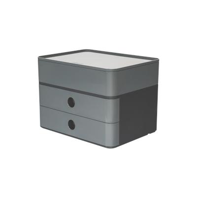 HAN SMART-BOX PLUS ALLISON, Schubladenbox mit 2 Schubladen und Utensilienbox,Hochwertiges Material, granite grey