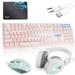 Gaming Keyboard and Mouse Combo with Headset K59 RGB Backlit 3 Colors Keyboard 6 Button 4DPI USB Wired Gaming Mouse Lighted Gaming Headset with Microphone Set For Gamer