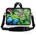 LSS 10 10.2 inch Laptop Sleeve Bag Compatible with Acer Dell HP MacBook Carrying Case w/ Handle & Adjustable Strap Butterfly Floral