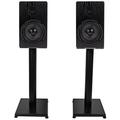 Pair Rockville RockShelf 68B Black 6.5 Home Bookshelf Speakers w/21 Stands