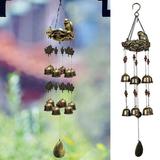 Vnanda Feng Shui Wind Bell Lucky Wind Chimes Chinese Metal Bell Vintage Dragon and Feng Shui Hanging Chime for Good Luck Safe