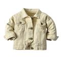 Toddler Kid Baby Boys Girls Denim Jacket Long Sleeve Button Down Jeans Coat Cowboy Overcoat Basic Jeans Jacket Top Casual Outwear