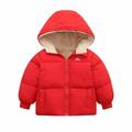 Aoochasliy Coats for Girls Boys Deals Toddler Baby Fall Winter Fleece Padded Jacket Hooded Zip Jacket Coat
