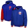 Men's JH Design Royal Philadelphia Phillies Reversible Fleece Full-Snap Hoodie Jacket