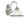 American Diner 1 Light Flush Light Finish/Shade: Silver/Opal