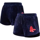 Women's Pro Standard Navy Boston Red Sox Classic Velour Lounge Shorts