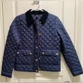 J. Crew Jackets & Coats | J. Crew Quilted Jacket With Corduroy Collar - Navy | Color: Blue | Size: Xs