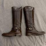 Tory Burch Shoes | Chocolate Brown Tory Burch Riding Boots. Size 6.5 | Color: Brown | Size: 6.5