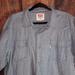 Levi's Tops | Levi’s Women S Blue & White Check Pearl Snap Short Sleeve Western Shirt Top Xl | Color: Blue/White | Size: Xl