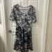 Lularoe Dresses | Lularoe Floral Black And White Nicole | Color: Black/White | Size: L