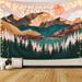 Urban Outfitters Wall Decor | Boho Mountains Wall Tapestry | Color: Green/Pink | Size: Os