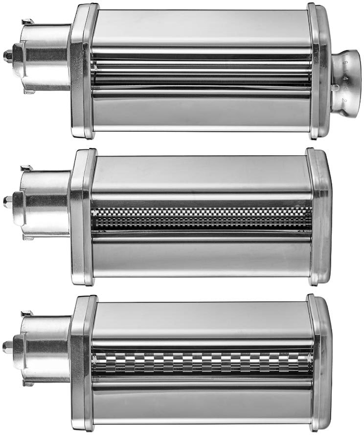 GASTROBACK Küchenmaschinen Zubehör-Set "Nudelwalzenvorsatz 90763, 3 tlg.", silber (edelstahlfarben), B:8,4cm H:5,3cm T:18cm, Küchenmaschinen-Aufsätze Image