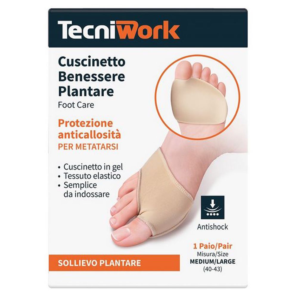 Tecniwork Cuscinetto Benessere Plantare 1 Paio Misura M/L pz Fasciatur