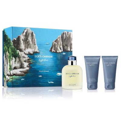 Light Blue 3 Pieces Gift Set by Dolce And Gabbana for Men Standard Eau De Toilette for Men