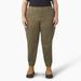 Dickies Women's Plus High Rise Fit Cargo Pants - Military Green Size 14W (FPR54W)