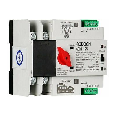 kueatily Dual Powered Automatic Transfer Switch 2P100A Schienenmontierter