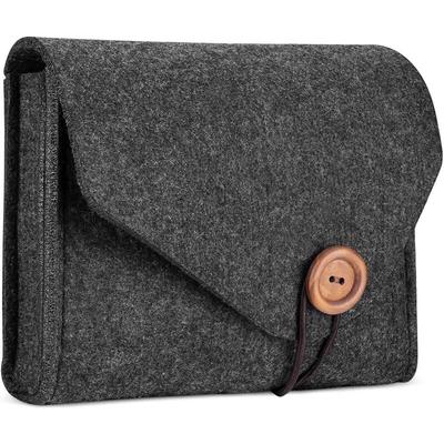 Organizer-Tasche für Maus und MacBook-Ladegerät, klassische Filz-Schutzhülle, 2 Fächer, kein