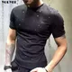 T-shirt à manches courtes pour hommes col rond en pâte de diamant grands vêtements noirs tendance