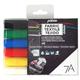 Pebeo 7A Opaque Permanent Fabric Paint Marker Set of 6 Colours